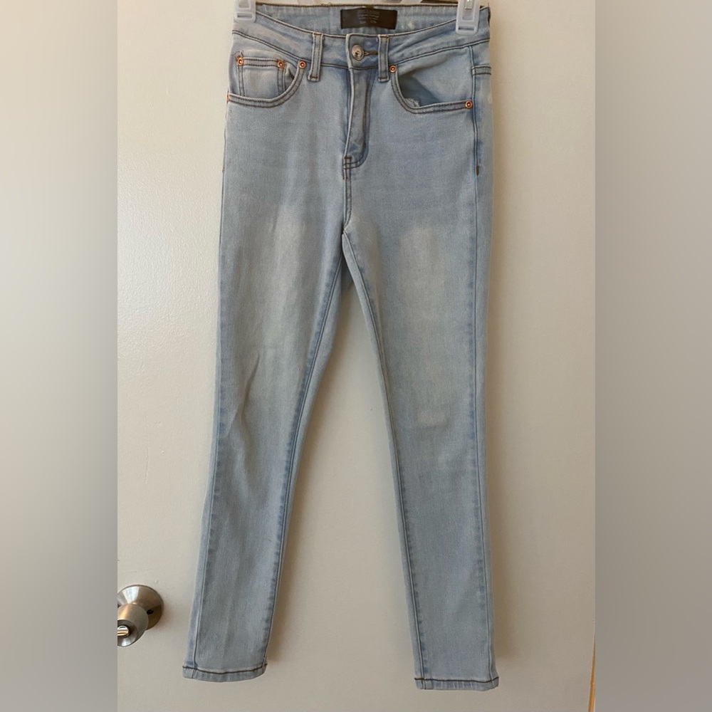 Light blue skinny jeans